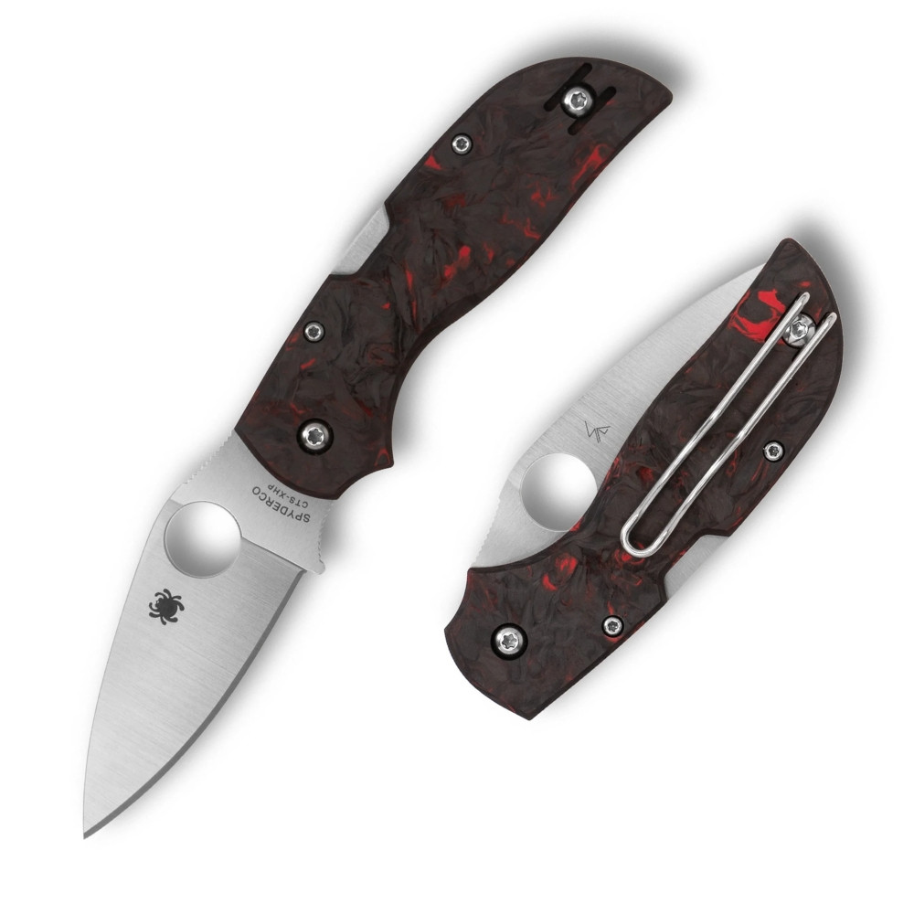 Spyderco Chaparral Red Fatcarbon C152CFRD Open