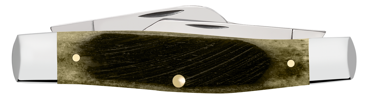 Case Large Stockman 39232 Olive Green Bone Sawcut Jig (6375 SS)