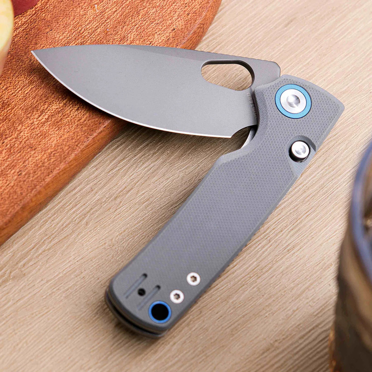 Vosteed Porcupine - Grey G10, Top Linerlock (2.99" 14C28N) A2607