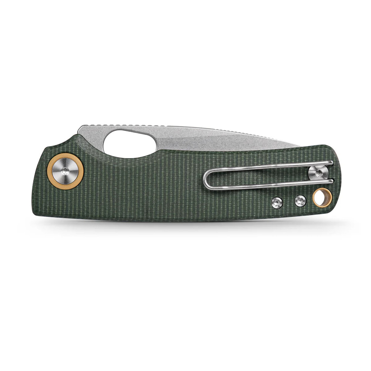 Vosteed Porcupine - Green Micarta, Top Linerlock (2.99" 14C28N) A2603