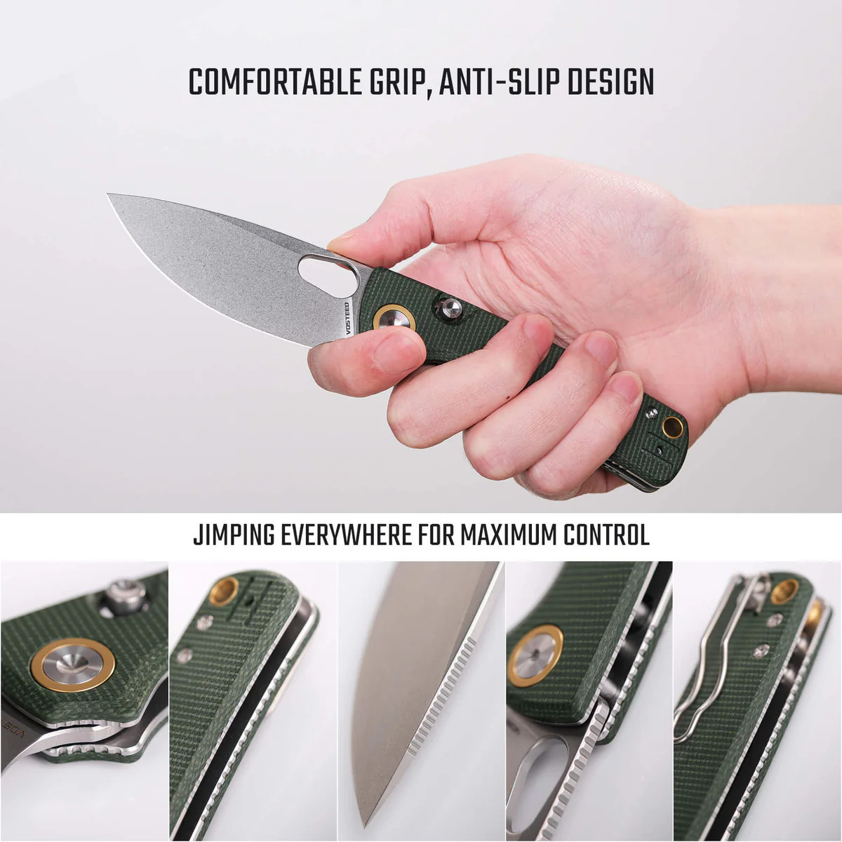 Vosteed Porcupine Green | A2603| Knifeworks