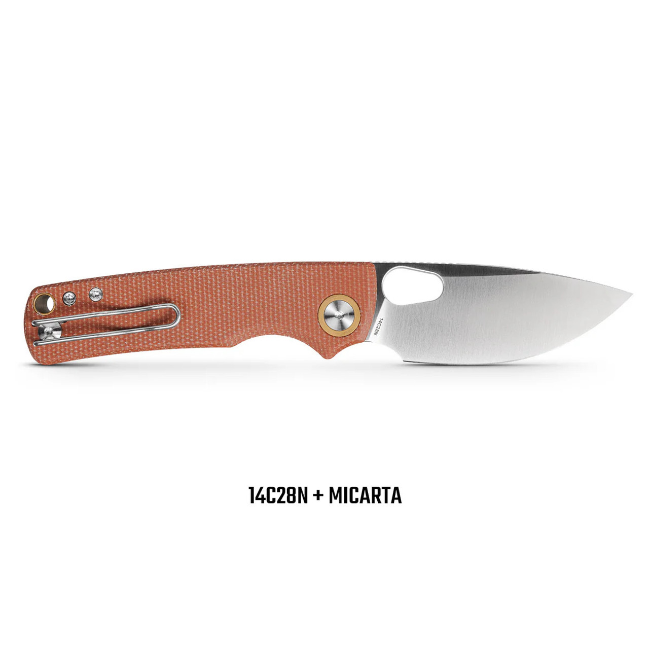 Vosteed Porcupine - Brown Micarta, Top Linerlock (2.99" 14C28N) A2604