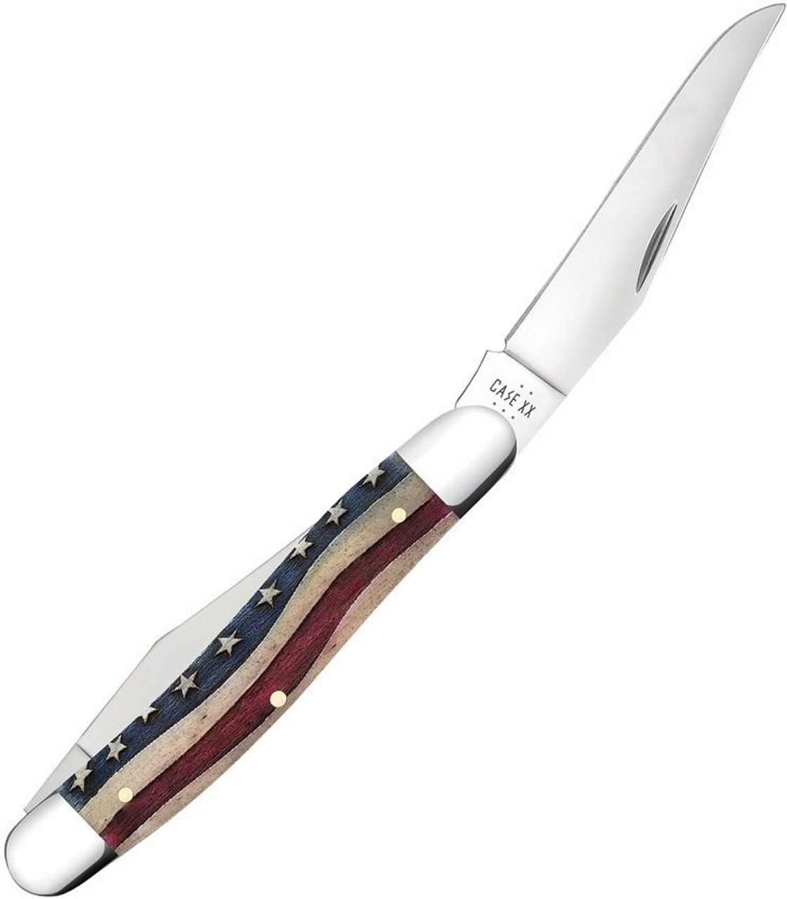 Case Muskrat 64143 Star Spangled Family - Smooth Natural Bone (MUSKRAT SS) Patriotic