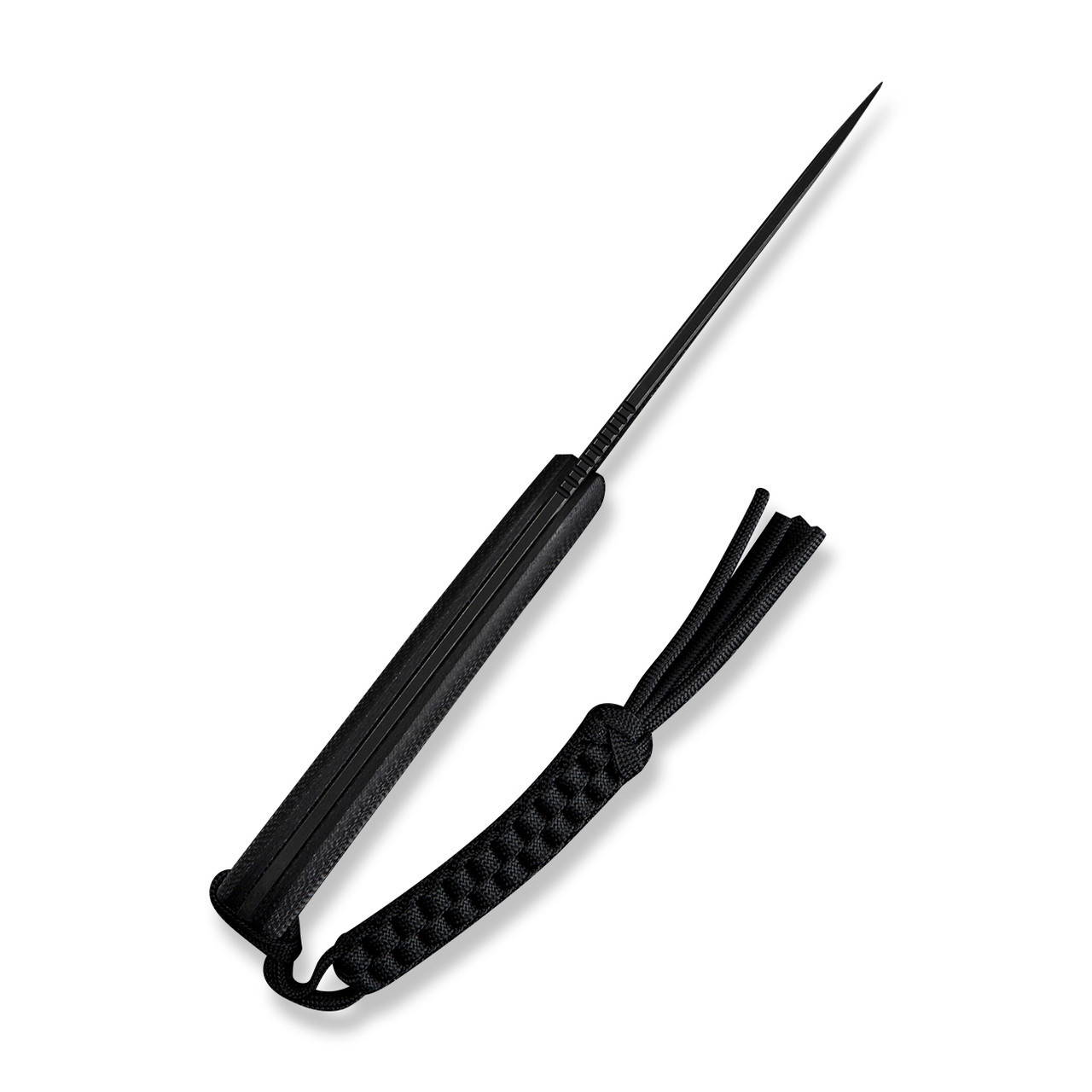 CIVIVI Gander Fixed Blade Knife Black Canvas Micarta Contoured Handle (3.63" Black Stonewashed 14C28N Blade) C24058B-2, With 1PC Black Lanyard, Black Kydex Sheath & T-Clip