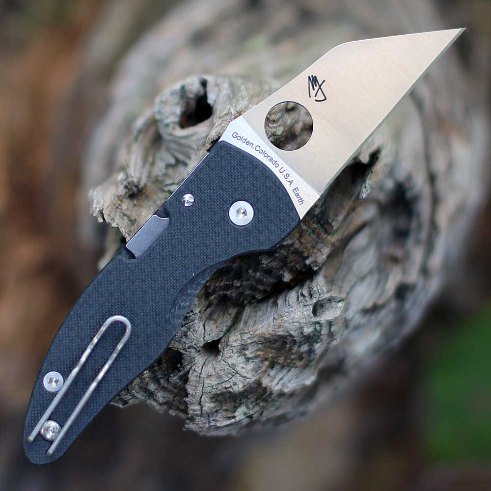 Spyderco MicroJimbo Sprint Run CPM S90V Satin Wharncliffe Carbon