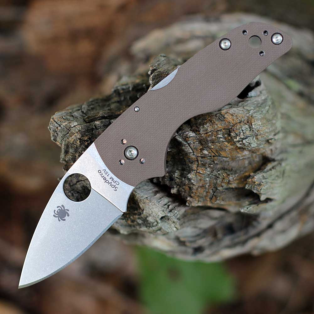 Spyderco Lil' Native Back Lock 15V Sprint Run Shawn Houston Brown
