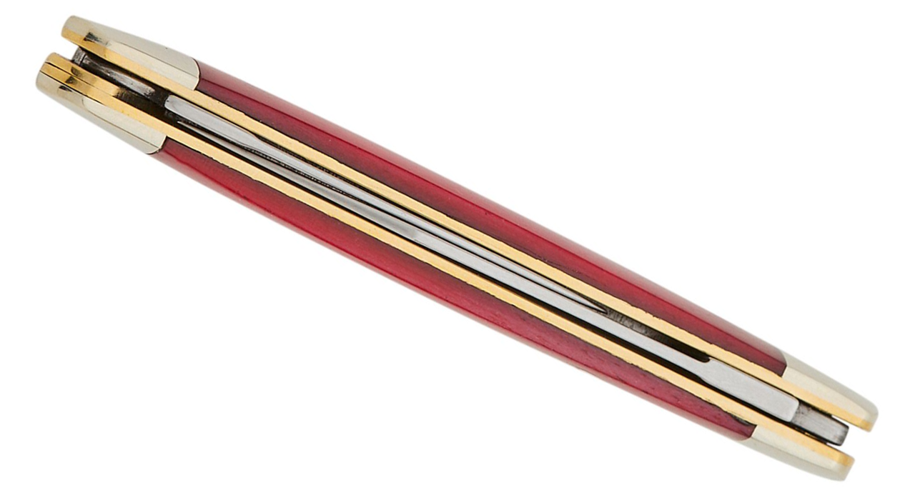 Böker Treebrand Traditional Series 2.0 Slip Joint Pen Knife, Smooth Red Bone Handles (1.20" D2) 110844