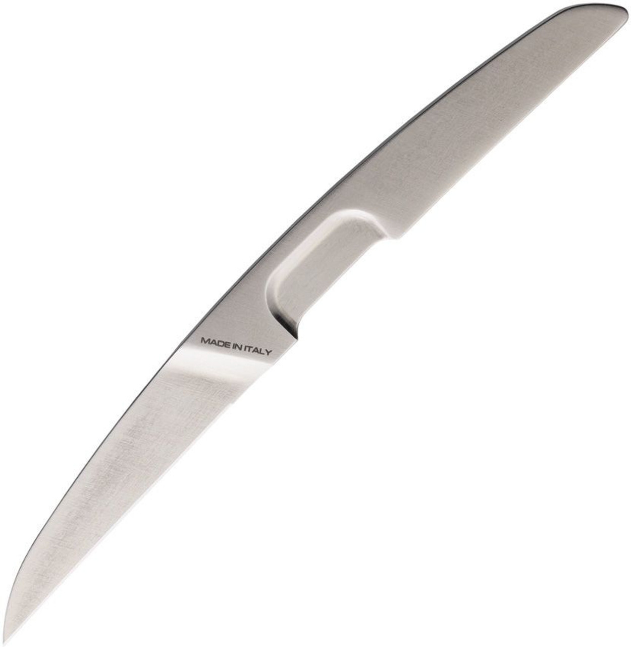 Extrema Ratio Silver Talon (EX0430SAT24) 3.38" Bohler N690 Satin Wharncliffe (Slight Hook) Plain Blade, Bohler N690 Handle, Continuous Full Tang Construction