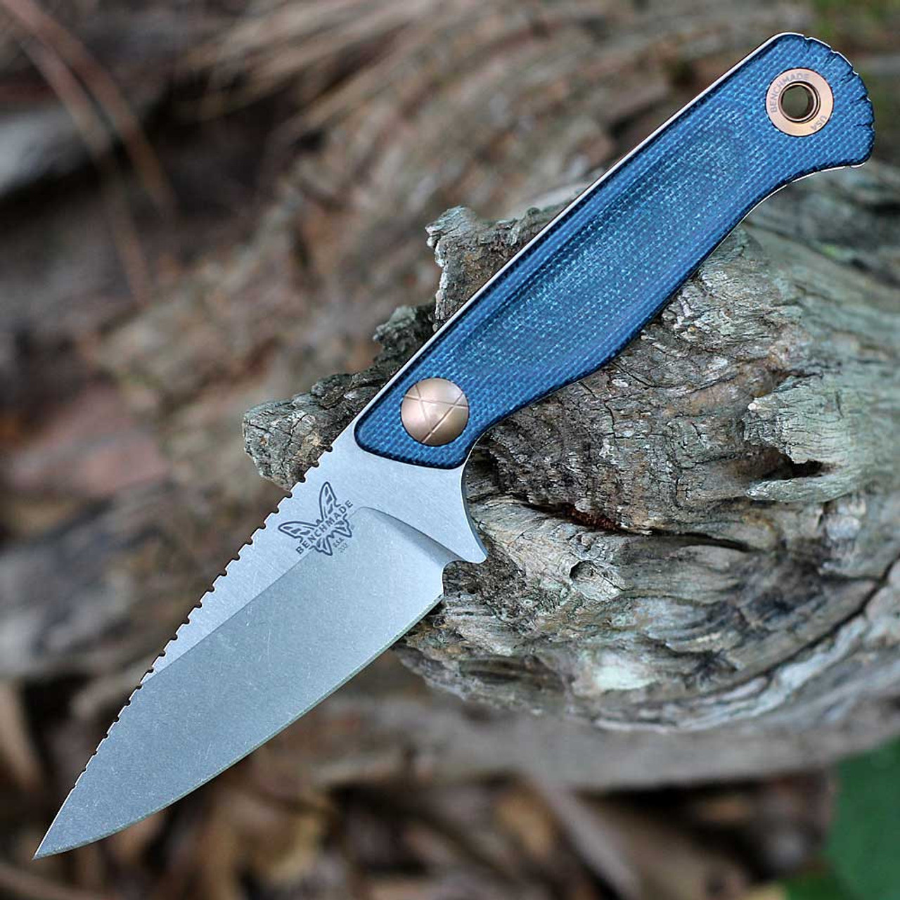 Benchmade Dacian 203-04 blue denim micarta handle