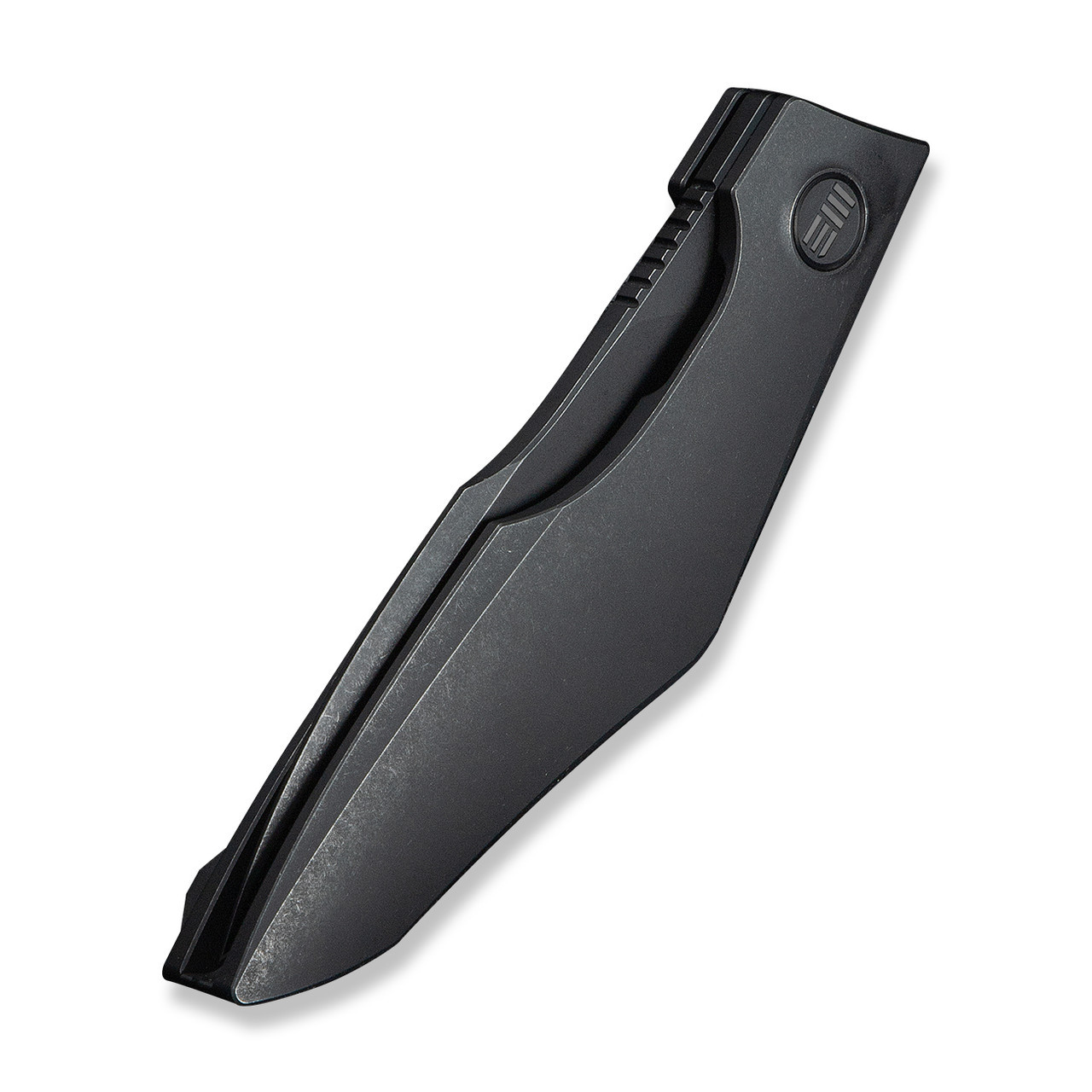 WE Knives - Krait Snake Flipper Knife (WE24084-1) 3.34" Black Stonewashed Bohler M390 Blade, Black 6AL4V Titanium Handle, Nested Liner Lock