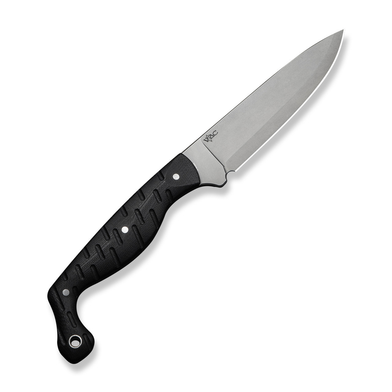 CIVIVI MDRN Hunter Fixed Blade (C23078-1) 4.12" Nitro-V Stonewashed Plain Blade, Black G-10 Handle, Black Kydex Sheath and 2 straps