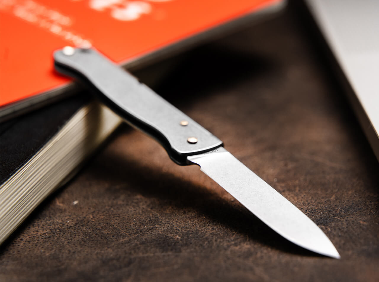 Böker Plus Atlas Mini - Silver (01BP0024) 1.65" 12C27 Drop Point Plain Blade, Stainless Steel Handle