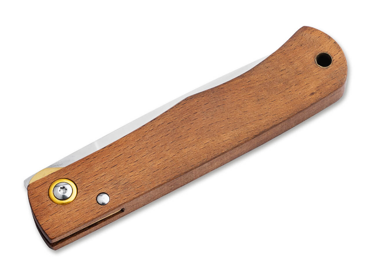 Böker Plus Rusticus- Wood (01BP0048) 3.31" 420 Drop Point Satin Plain Blade, Brown Wood Handle