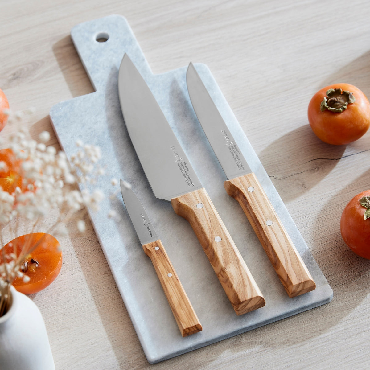 Opinel Parallèle Trio Chef Knife Set | OP002494 | Knifeoworks