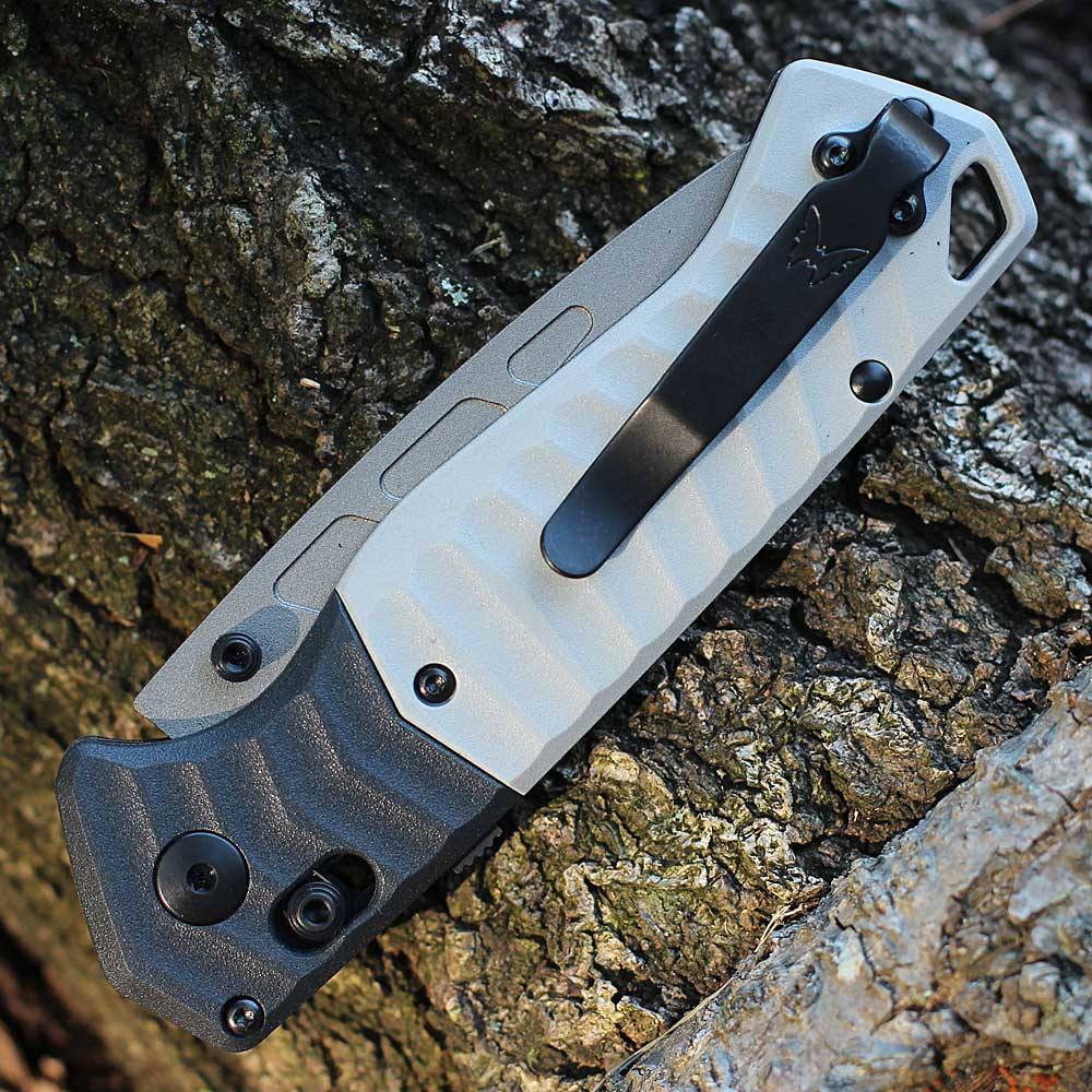 Benchmade PSK 593GY-02 | Elmax AXIS Assist Storm Gray | Knifeworks