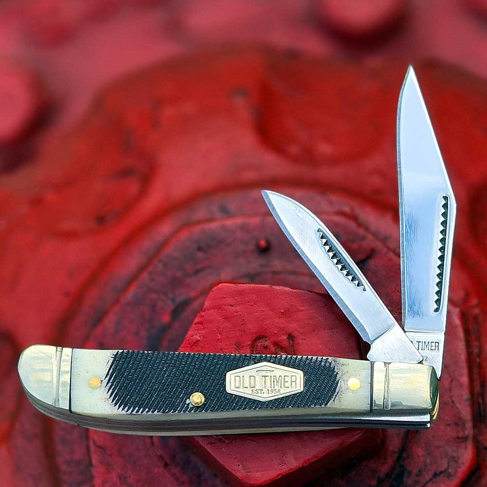 Schrade Old Timer Dog Leg Jack - Bone ( 2.3" 9Cr18MoV) 72OTB