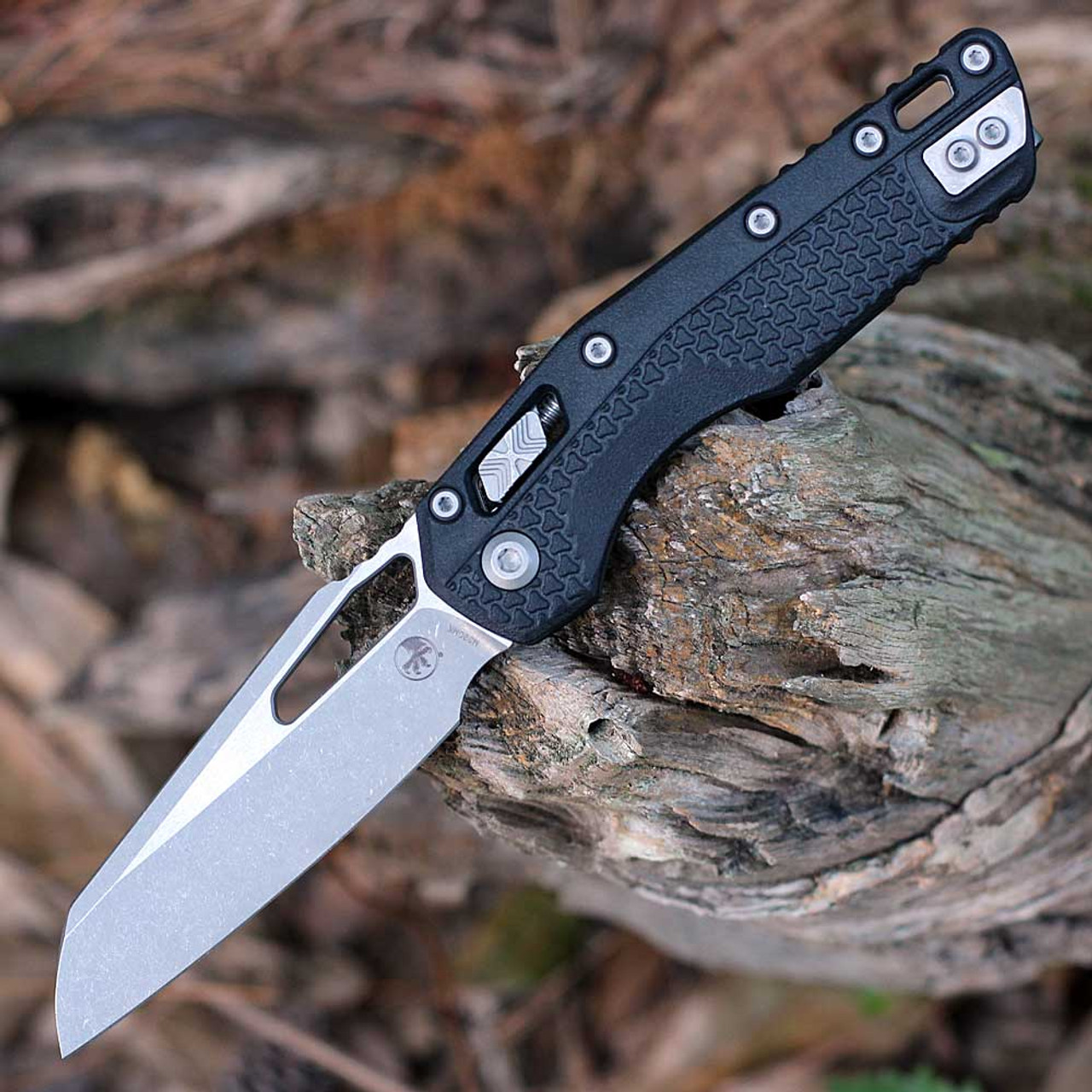 Microtech MSI S/E Tri‑Grip 210T-10APPMBK open 3.88" M390MK blade