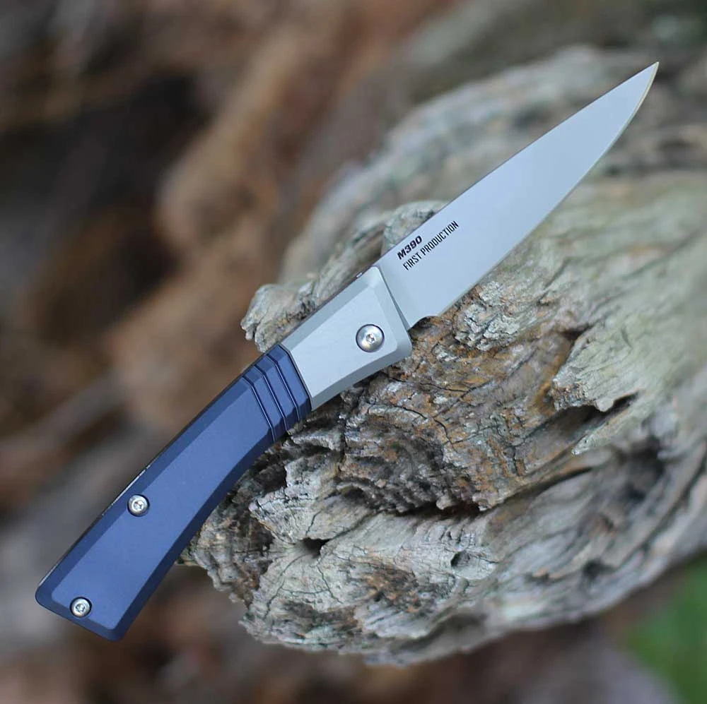 Benchmade Successor 315 M390 Crater Blue Ash Gray Slip Joint Closed Right View