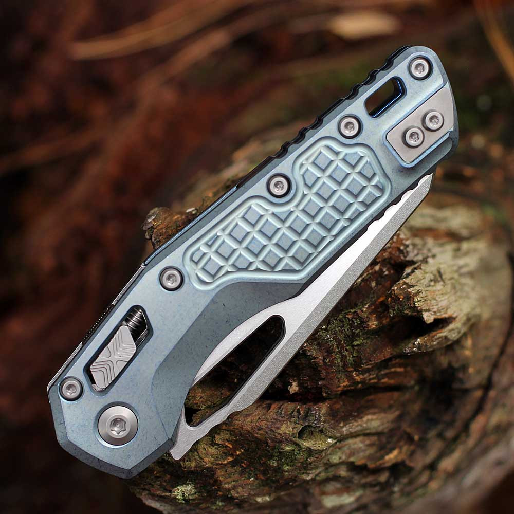 Microtech MSI Marfione Select Ice Blue Titanium 3.88