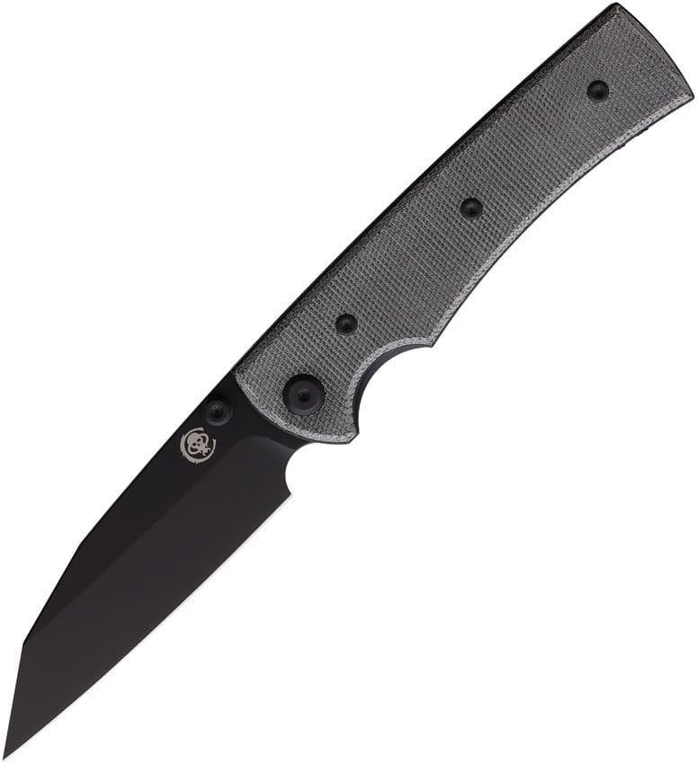 Chaves Sangre 229 (CHAV14317 ) 3.7" Elmax Black Wharncliffe Plain Blade, Black Micarta Handle