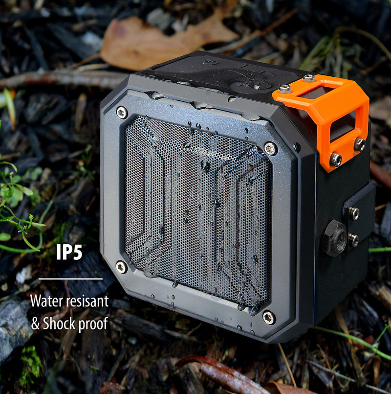 ToughTested Satellite HD Outdoor Wireless Speaker – FM Radio, IP65 Water Resistant, Shockproof
