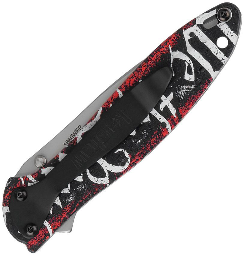 Detailed close-up of the UFI-coated aluminum handle featuring the text of the U.S. Constitution.