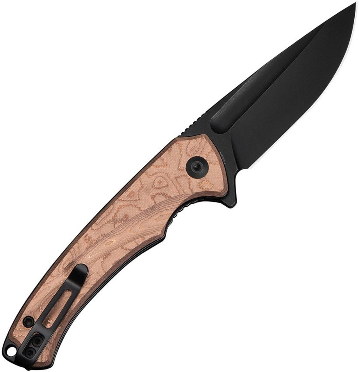 Civivi Voidflare (CIVC24040-3) 2.92" 14C28N Black Drop Point Plain Blade, Copper Foil G-10 Handle