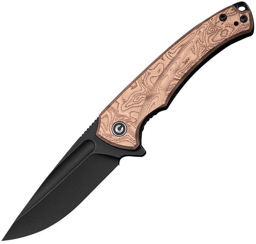 Civivi Voidflare (CIVC24040-3) 2.92" 14C28N Black Drop Point Plain Blade, Copper Foil G-10 Handle
