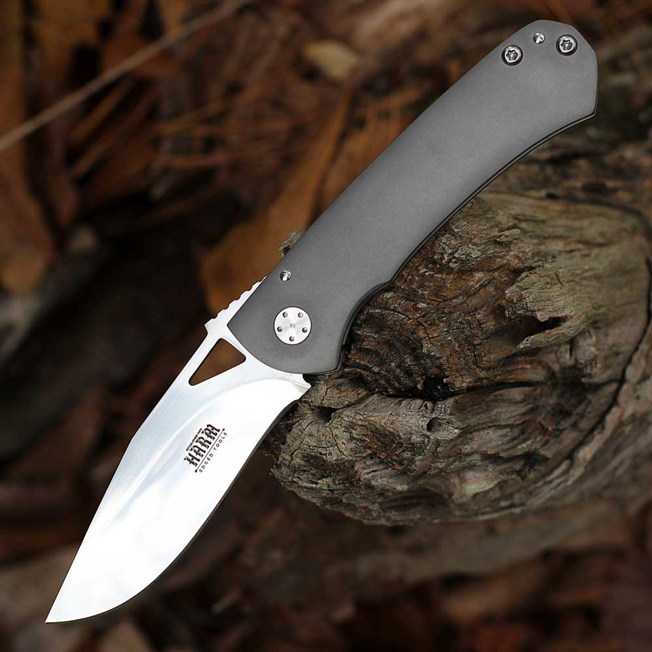 Harm Edged Tools Resistor Framelock HC M390 hand-satin finished blade