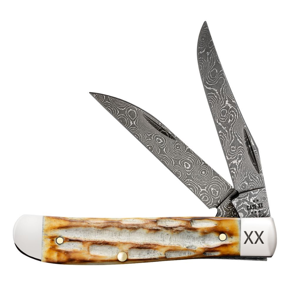フライマテリアル セット② Case Mini Trapper 27233 – Damascus Clip & Wharncliffe Blades