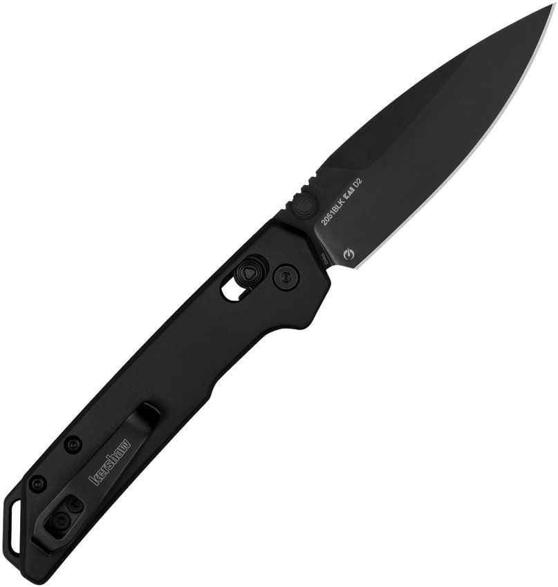 Kershaw Mini Iridium – Black Anodized Aluminum (3" D2) 2051BLK