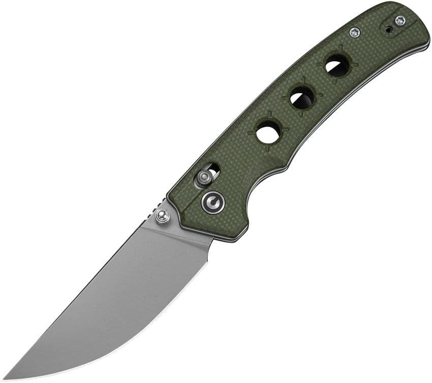 CIVIVI Noctis Crossbar Lock Knife – Olive Micarta (2.98" Nitro-V Stonewashed) C24020C-3
