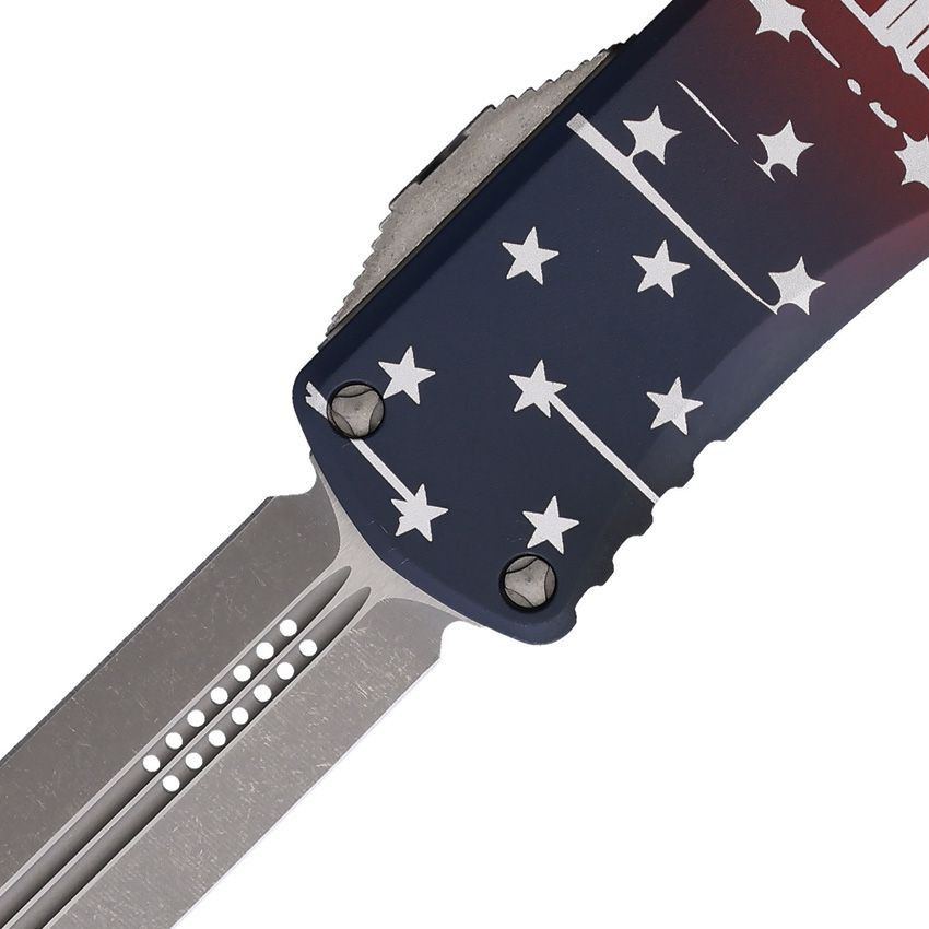 Microtech Hera D/E Dagger American Flag (3" Premium Steel) MCT70210APFLAGS