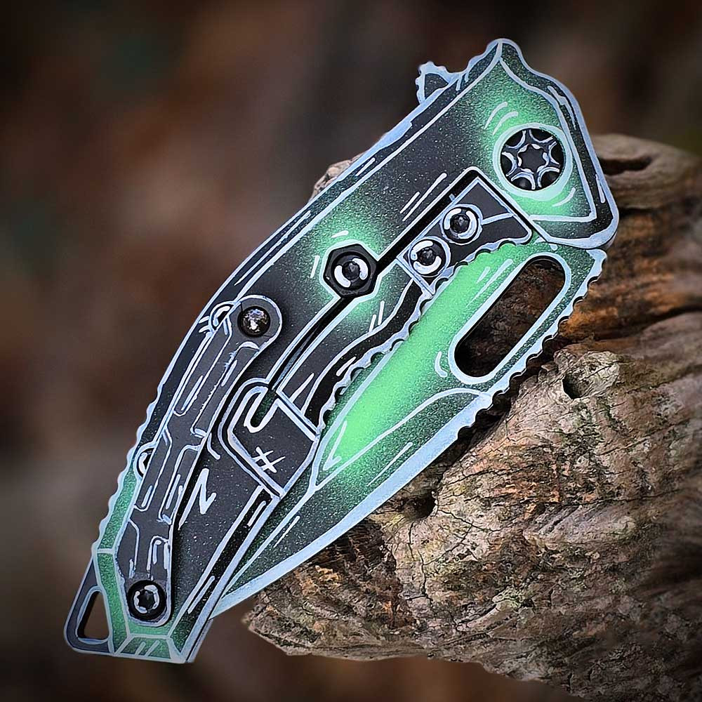 Negative Cel Shading Tactical Flipper Knife