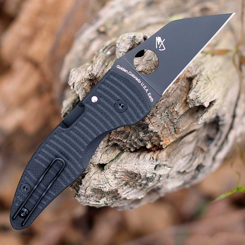 Reversible deep‑pocket wire clip tip‑up carry, USA‑made Spyderco MicroJimbo Salt