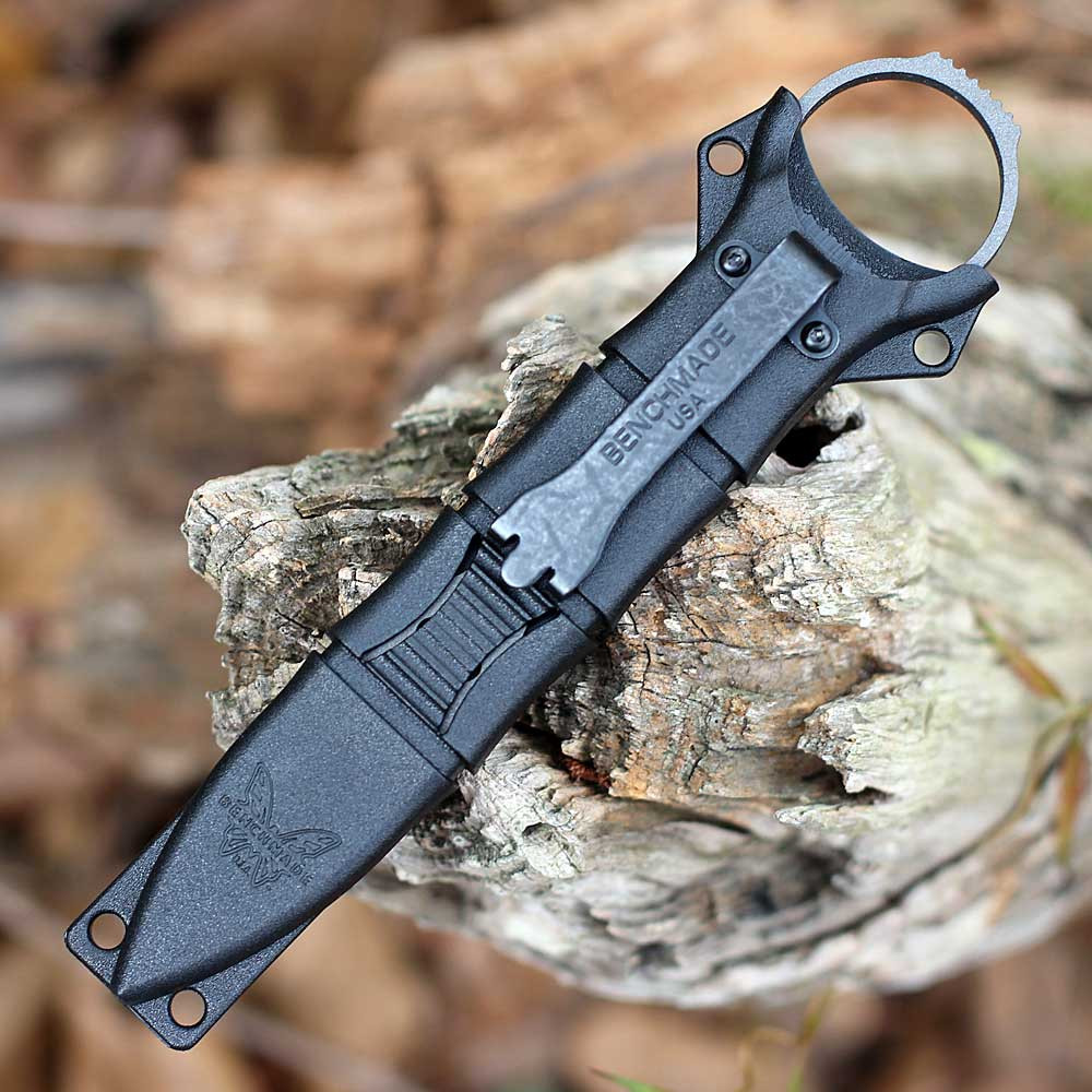 SOCP sheath with deep-carry J-hook clip (DLC) for Benchmade 177GY