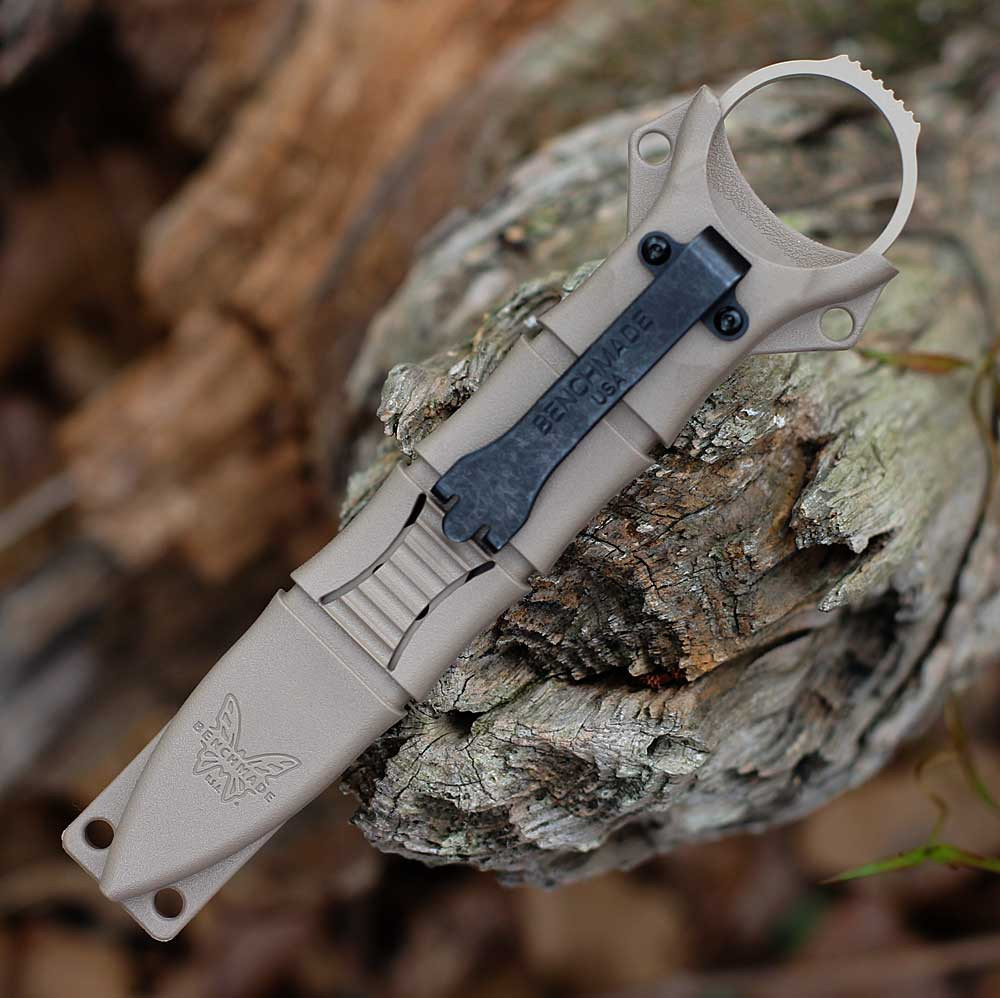 SOCP sheath with deep‑carry J‑hook clip (DLC) for Benchmade 177SN