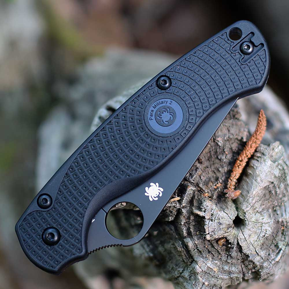Spyderco Para Military 2 Lightweight Black DLC CTS BD1N | Knifeworks