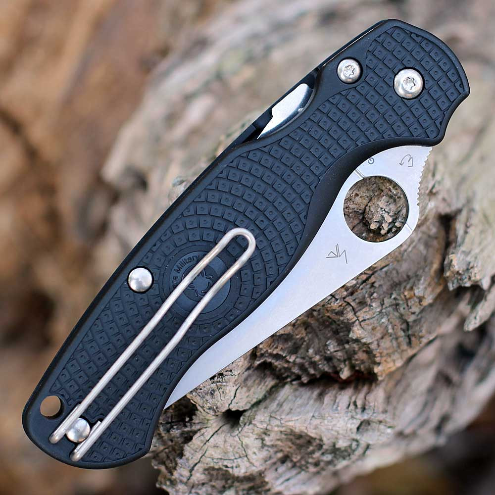 Spyderco PM2 LW - 3.47" BD1N Serrated, Black FRN C81SBK2