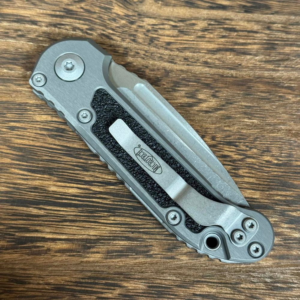 Microtech LUDT Gen III – 3.5" M390MK Drop Point, Natural Clear Aluminum 1135-10APNC