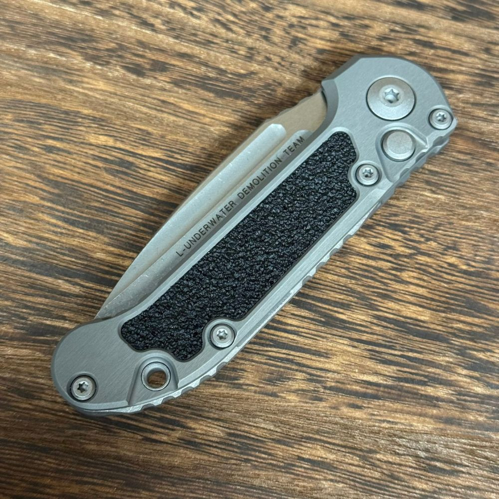 Microtech LUDT Gen III – 3.5" M390MK Drop Point, Natural Clear Aluminum 1135-10APNC