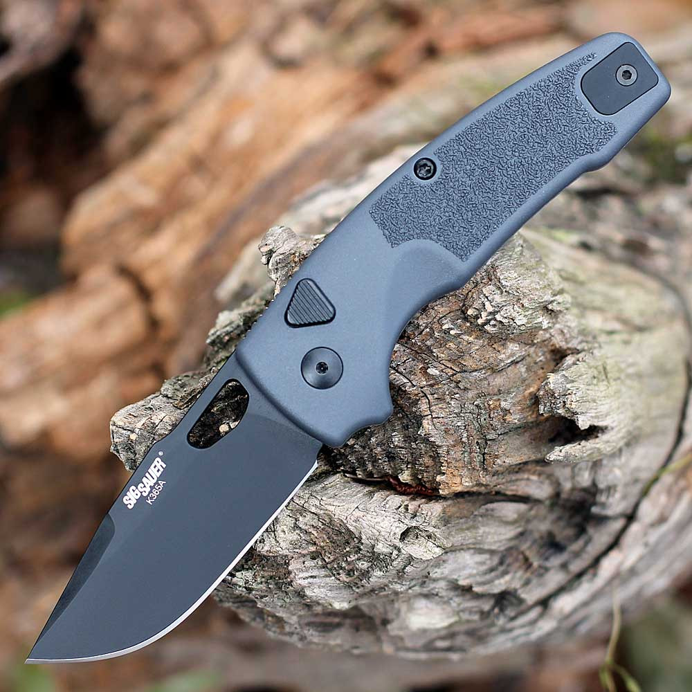 Hogue Sig Sauer K365 Automatic Clip Point Knife – Gray PA12, 2.75" MagnaCut 16332