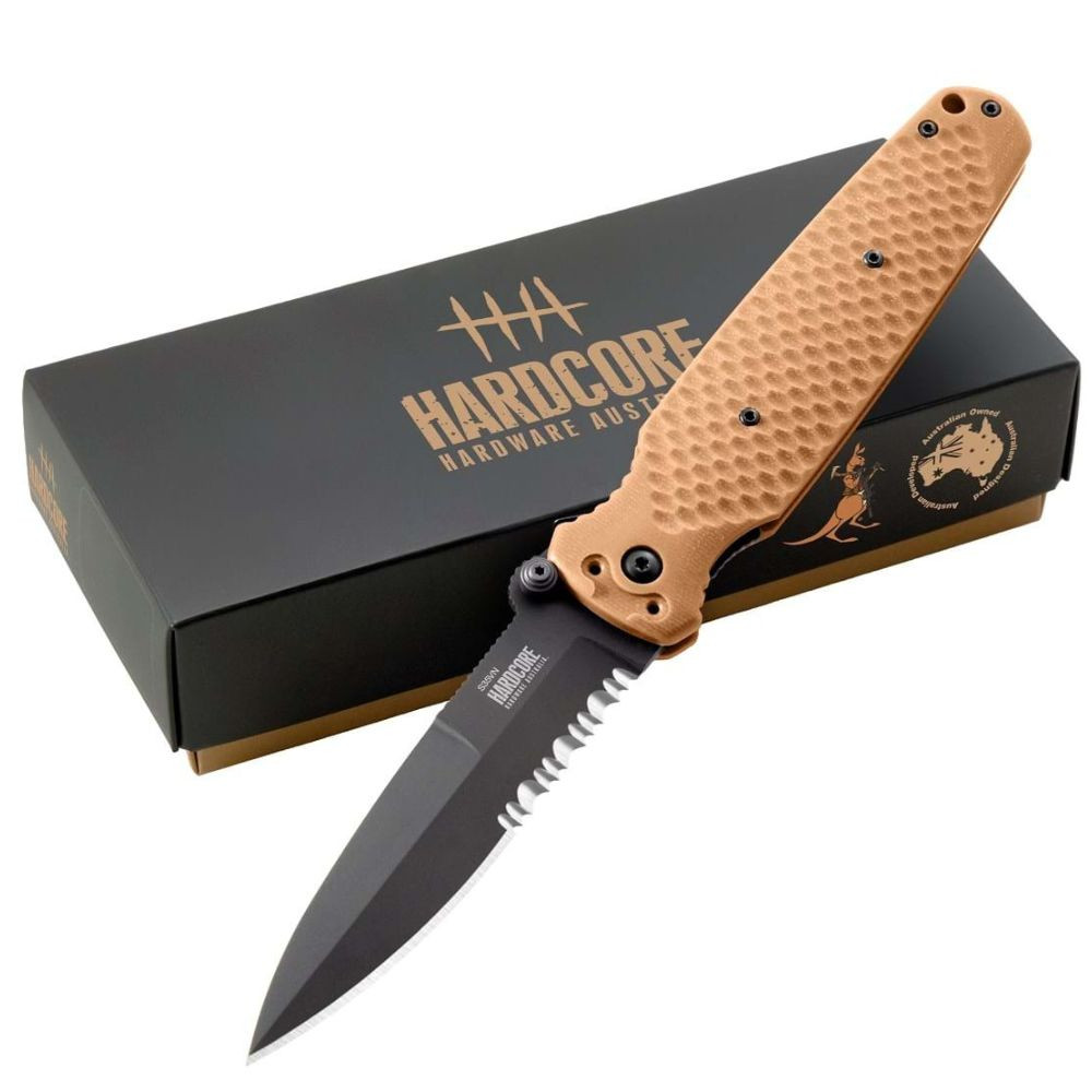 Hardcore Hardware Australia Covert 01 Folding Knife –Black S35VN
