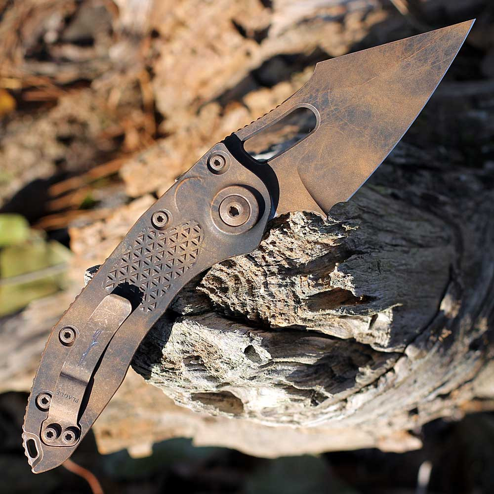 Microtech Stitch Automatic Plague Outbreak Series (3.75"Bohler M390) 169-1 PLOBS