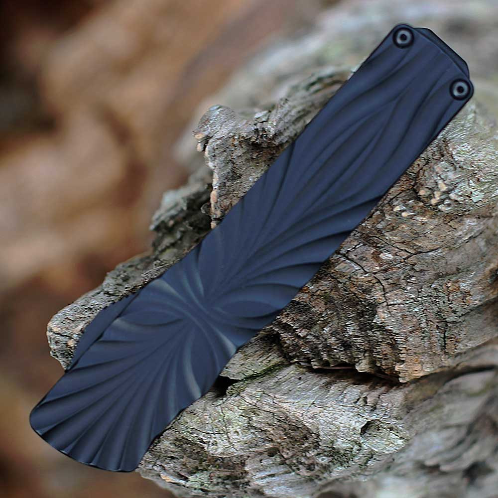 CRKT Twist Tighe Compact Auto  Black Milled Aluminum, 2.73" MagnaCut Tanto A1110