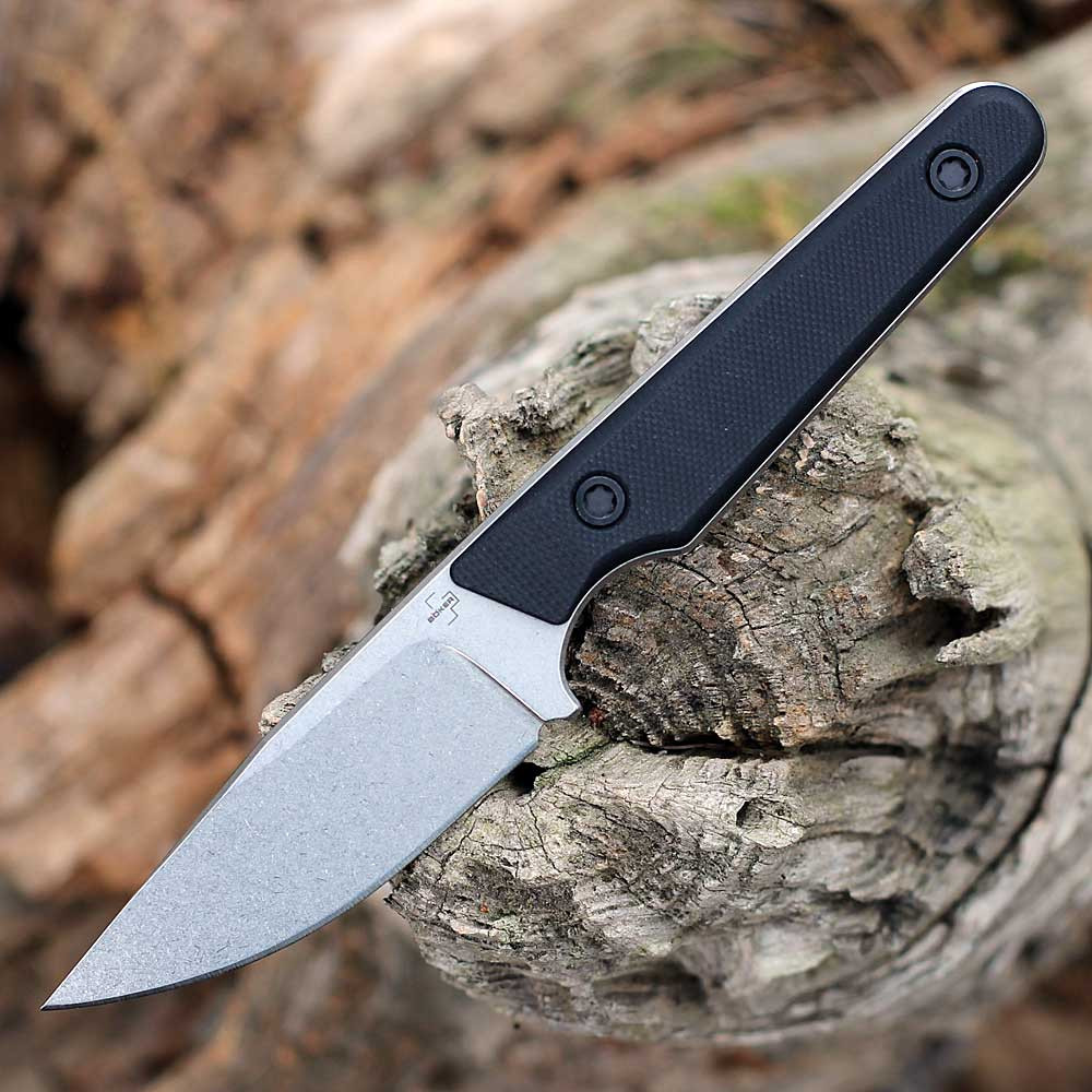 Boker Plus Sentinal 02BP0027 2.95" 14C28N clippoint with black G‑10 scales