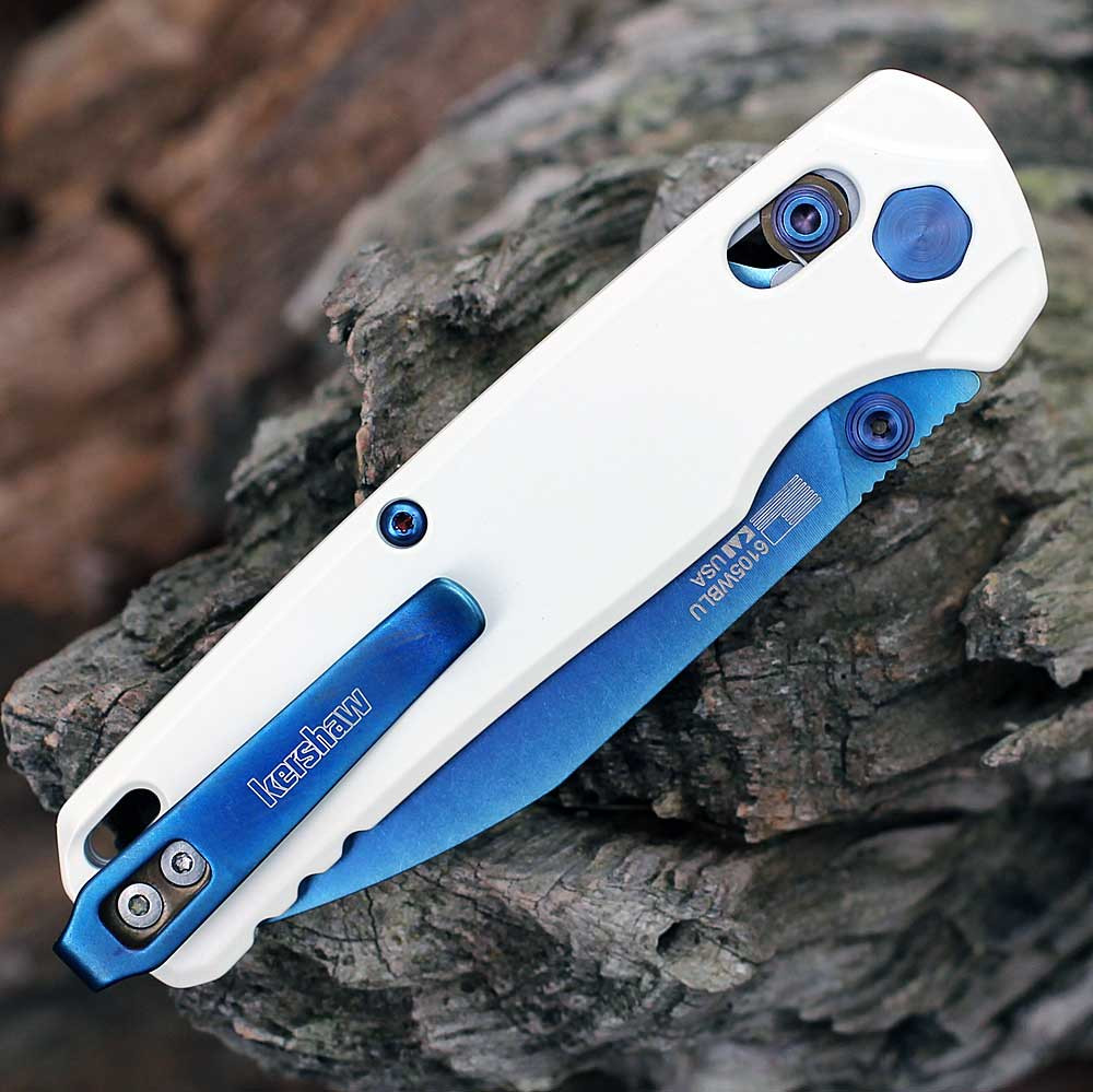 Kershaw Bel Air Wampa | CPM MagnaCut White | 6105WBLU | Knifeworks