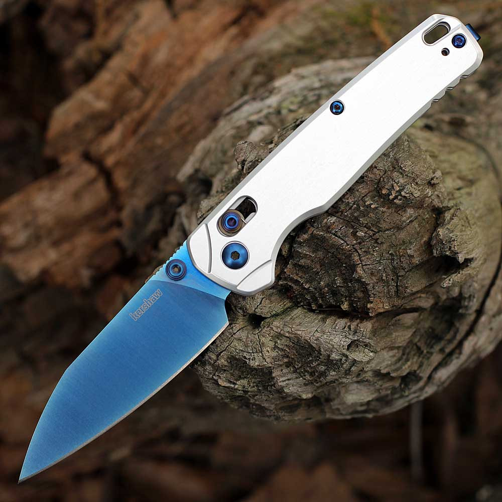 Kershaw Bel Air Cryo Raw 6105RAWBLU 3.13" MagnaCut blue reverse‑tanto blade