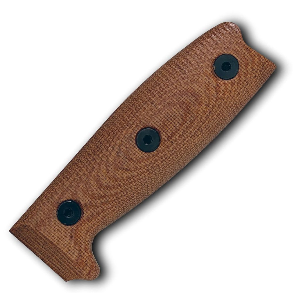 The ESEE 4 Replacement Handle (ESEE4-3D-011) shown with its 3D-contoured natural Micarta scales, designed as a precision-fit upgrade or replacement for the ESEE-4 platform.