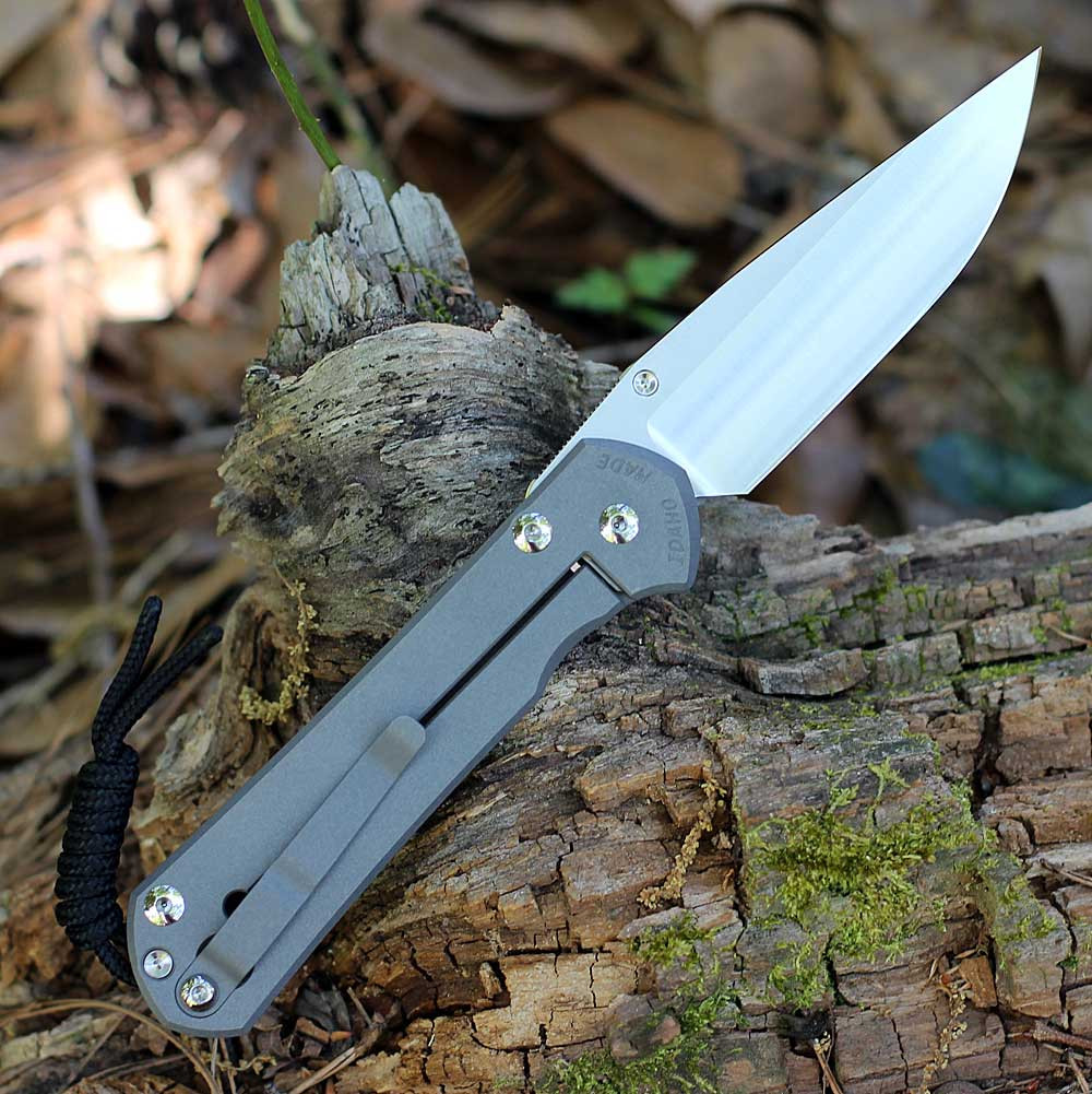 3.61 inch CPM-MagnaCut satin drop point blade on a Chris Reeve Large Sebenza 31.